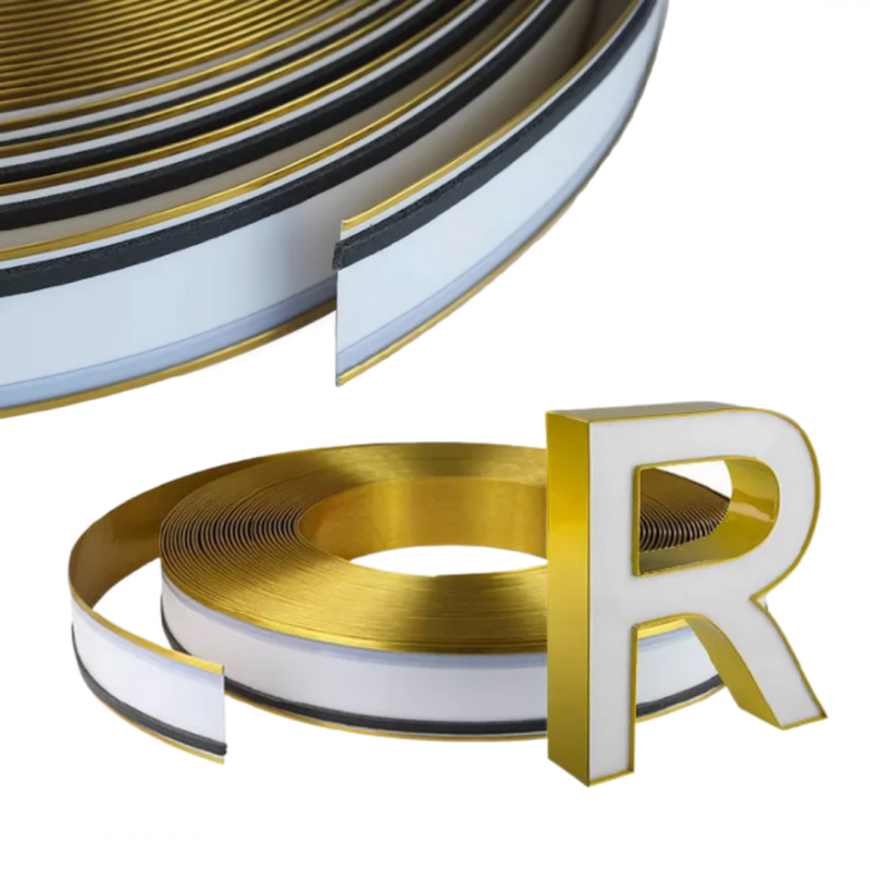 Canto de aluminio para letras 3D (8.8cms x 42mts) - Vinilos y Graficos ...